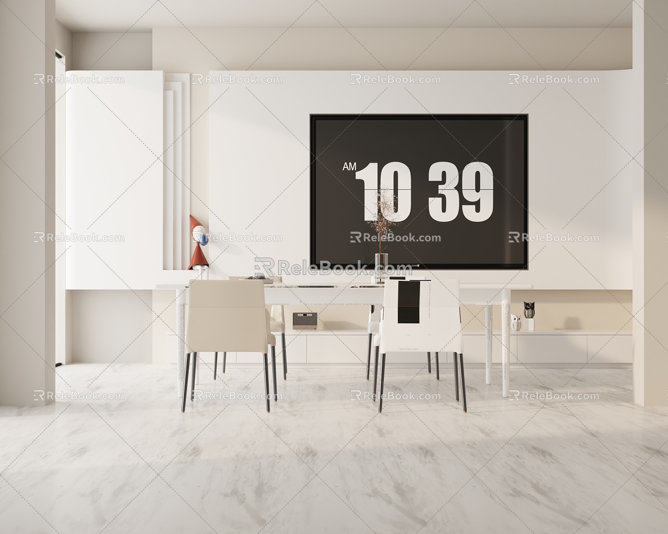 Modern table combination 3d model