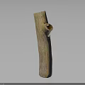Natural Tree Trunk Plant Decor With Brown Yellow Texture And Round Hole Design