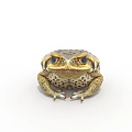 Detailed Toad With Rough Skin And Large Eyes On White Background