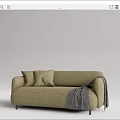 Modern double sofa 3d model