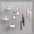 Modern chandelier luminaire combination 3d model