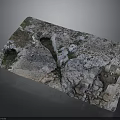 Ancient Rock Surface With Moss Covered Cracks Natural Hollows And Rough Texture