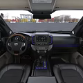 Dark Blue SUV With Roof Rack And Sunroof