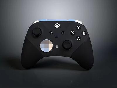 Black Ergonomic Game Controller With Responsive Buttons And Comfortable Grip 3d model