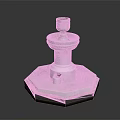 Stone Fountain Sculpture with Tiered Design Octagonal Base and Decorative Bowl Top