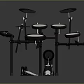 Professional Electronic Drum Set Equipment With Drums Cymbals Pedals And Stand