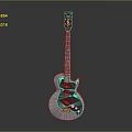 Metallic Electric Guitar As Musical Instrument With Shiny Finish On Dark Background