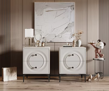 Modern bedside table 3d model