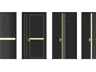 Modern child and mother door entry door child and mother door combination 3d model