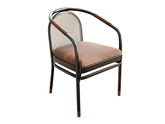 Dining Chair Leisure Chair Backrest Chair Armchair Coffee Chair Bamboo Chair Rattan Chair Outdoor Chair 3d model