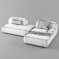 Modern Modular Sofa Styles In Gray And Beige With Decorative Cushions And Blankets