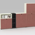 Stylish Bookcase Collection With Perforated Design Various Colors And Different Styles 3d model