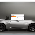 Silver Convertible Sports Car Front And Side Profile Exterior Design