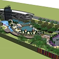 Scenic Residential Landscape Design With Water Ponds Green Walkways And Lush Trees