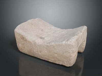 Decorative Rustic Stone Furniture Piece Featuring Natural Texture And Unique Shape 3d model