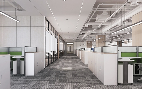 Modern Public Office Area Claims Department Office Area 3d model