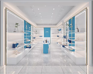 Shoe Store Shoes Shelf 3d model