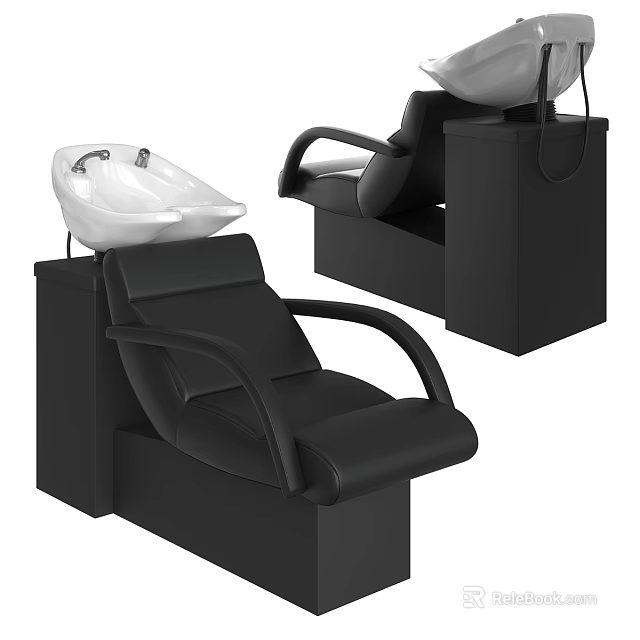 Medical Treatment Chairs With White Basin For Patient Care And Procedures 3d model 