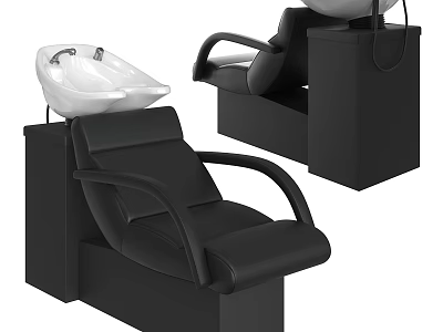 Medical Treatment Chairs With White Basin For Patient Care And Procedures 3d model