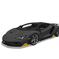 Sleek Gray Supercar Featuring Yellow Accents Aggressive Aerodynamic Design And Stylish Alloy Wheels