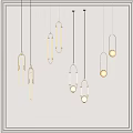 Modern Pendant Lights With Hanging Metal Frames And Geometric Minimalist Design