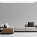 Modern corner sofa multiplayer sofa 3d model