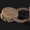Creative Decorative Skull Shaped Household Decor Item With Strings And Bone Like Texture