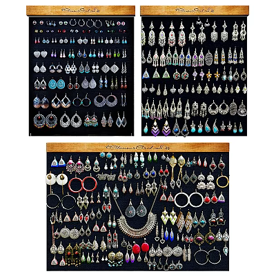 Colorful Fashion Jewelry Collection with Earrings Necklaces and Bracelets on Display Board 3d model