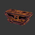 Automotive Metallic Component With Orange Rust Finish And Reflective Geometric Design