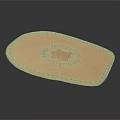 Genuine Leather Footwear Insole With Stitched Edges Perforated Details And Star Logo