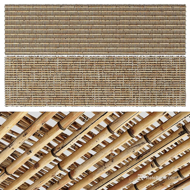 Handwoven Bamboo Hanging Pendant Decor with Natural Design for Modern Home Decoration 3d model 