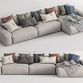 Modern corner sofa multiplayer corner sofa 3d model