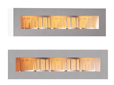 Modern Embedded Wall Sconces With Warm Light For Interior Lighting Design 3d model