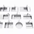 Various Kitchen Sinks With Different Design Styles Bowl Shapes And Faucet Accessories
