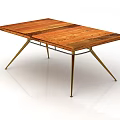 Modern Coffee Table with Patchwork Wooden Tabletop and Golden Metal Legs Design
