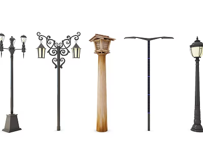 Outdoor Lights Featuring Various Decorative And Modern Design Styles For Exterior Spaces 3d model
