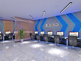 Modern Internet Cafe Internet Cafe 3d model