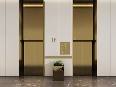 Modern Elevator Lift 3d model