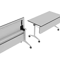 Mobile Functional Desk Featuring Rolling Wheels Whiteboard Surface And Stable Stand