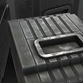 Black Stacked Computer Server Storage Units With Digital Display Panels 3d model