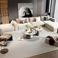 Modern Sofa Coffee Table Combination Sofa 3d model