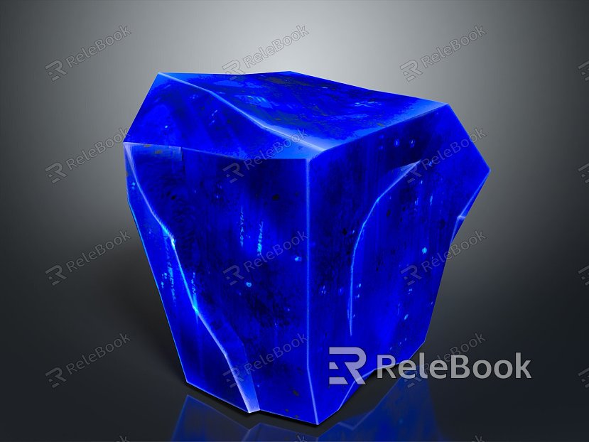 Crystal Crystal Ore Crystal Mineral Gem Ore Crystal Crystal Crystal Mineral Crystal Blue Crystal model