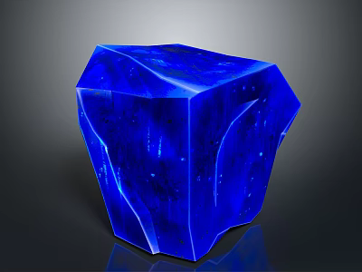 Crystal Ore Crystal Mineral Gem Ore Crystal Mineral Crystal Blue Crystal 3d model