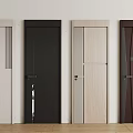 Modern Hinged Doors With Various Designs And Colors For Interior Spaces 3d model