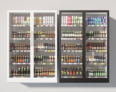 Refrigerator Freezer Beverage Beer Soda Beverage Refrigerator 3d model