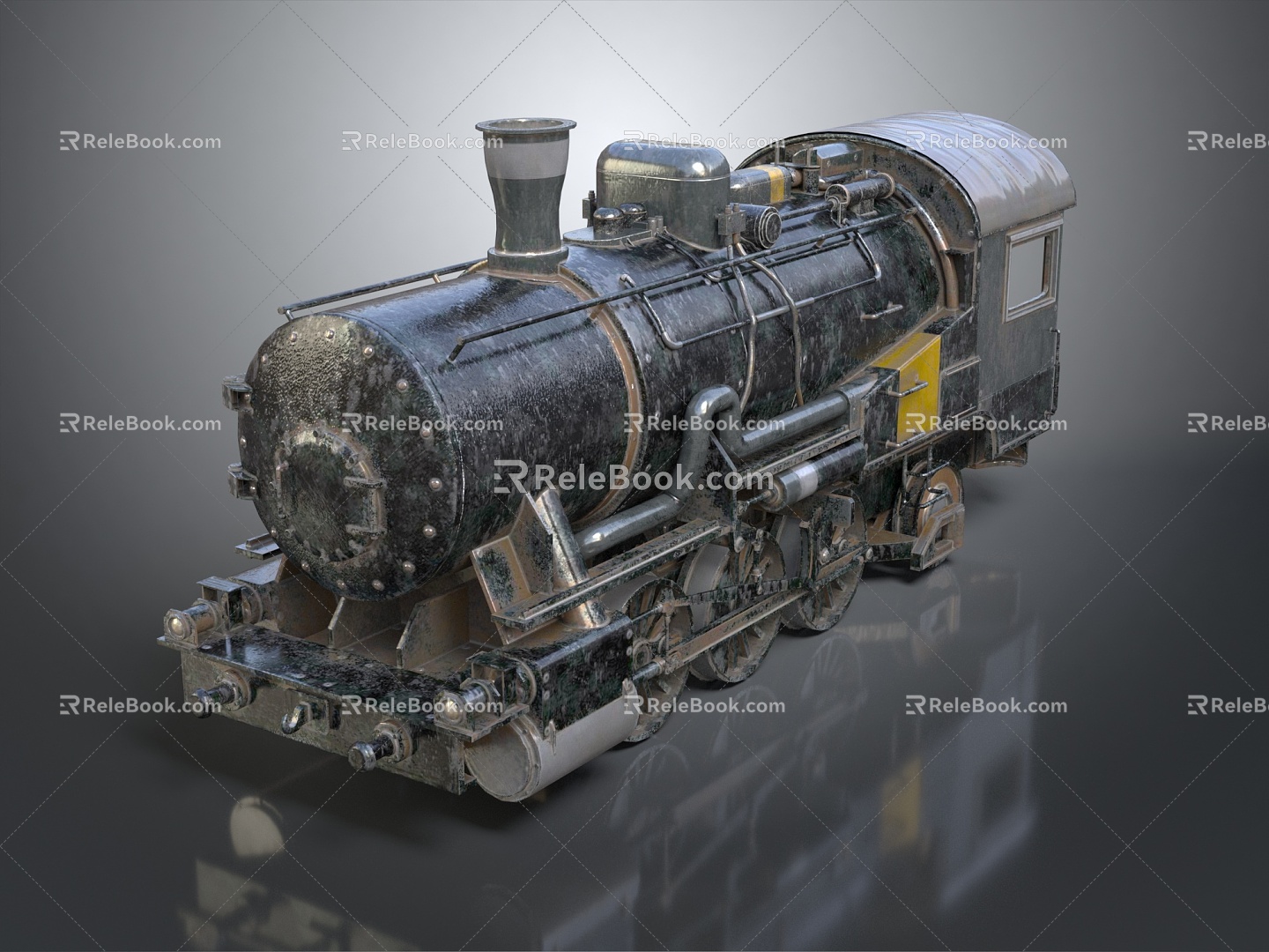 Industrial LOFT train vintage locomotive steam locomotive 3d model