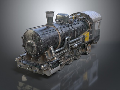 Industrial LOFT train vintage locomotive steam locomotive 3d model