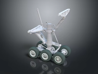 Detailed Exploration Rover Model Featuring Multiple Wheels Mechanical Arm And Sensor Equipment 3d model