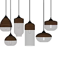 Modern Wooden And Glass Pendant Lights Contemporary Hanging Design For Interior Spaces