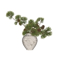 Modern Floral Ornaments Bonsai Bonsai Green Plant 3d model